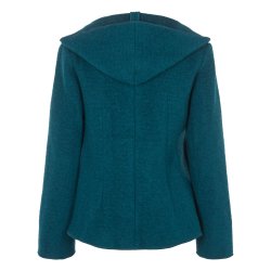 Sl-om jakke med htte. Petrol.