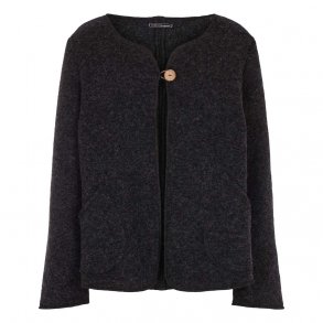 Jakke med lommer. Koksgr.