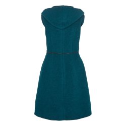 Lang vest med htte. Petrol.