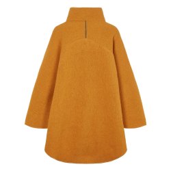 Poncho med asymmetrisk krave. Gul.