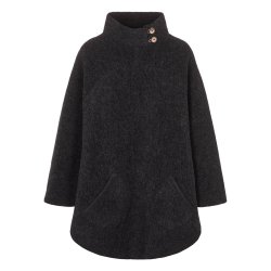 Poncho med asymmetrisk krave. Koksgr.