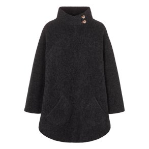 Poncho med asymmetrisk krave. Koksgr.